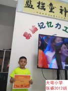 张睿-大弯小学2012初级班优秀毕业生